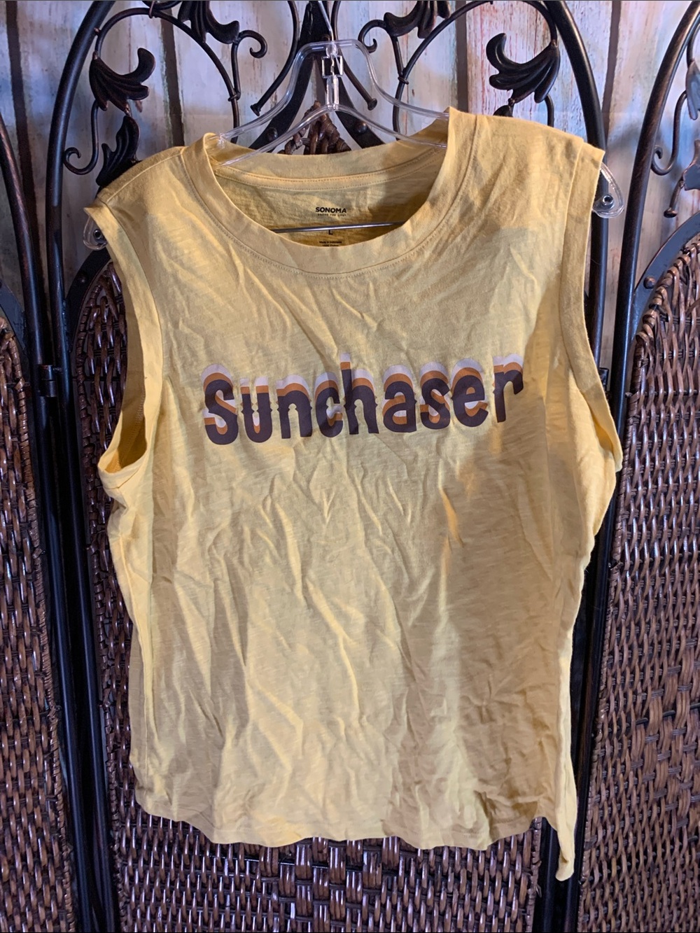 Sunchaser Retro Style Sleeveless Top Size L